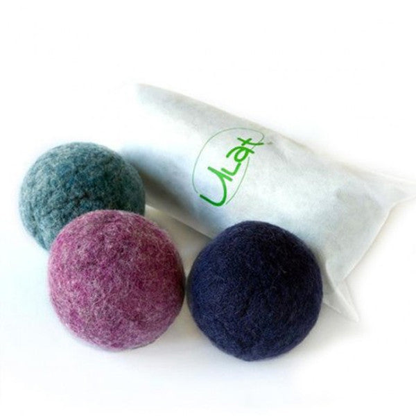 Ulat Premium Wool Dryer Balls Set of 3 No Colour Choice