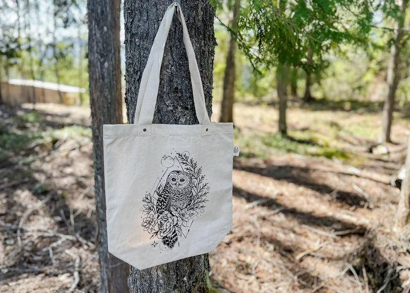 Your Green Kitchen - Floral Owl Tote Bag