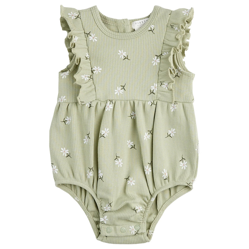 Petit Lem - Daisy Print on Bubble Romper FINAL SALE