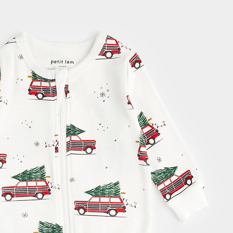 Petit Lem Festive Cars Holiday Sleeper FINAL SALE