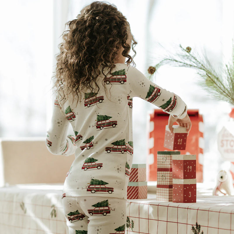 Petit Lem Festive Cars Holiday PJ Set FINAL SALE