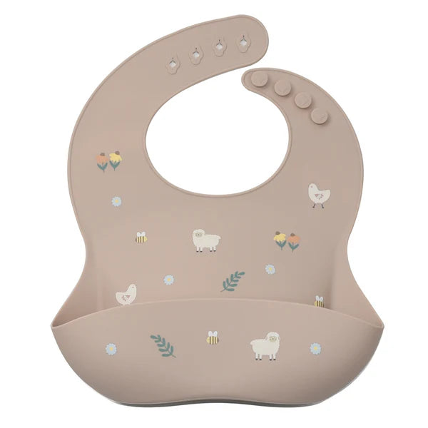 Noüka  Pattern Silicone Bib