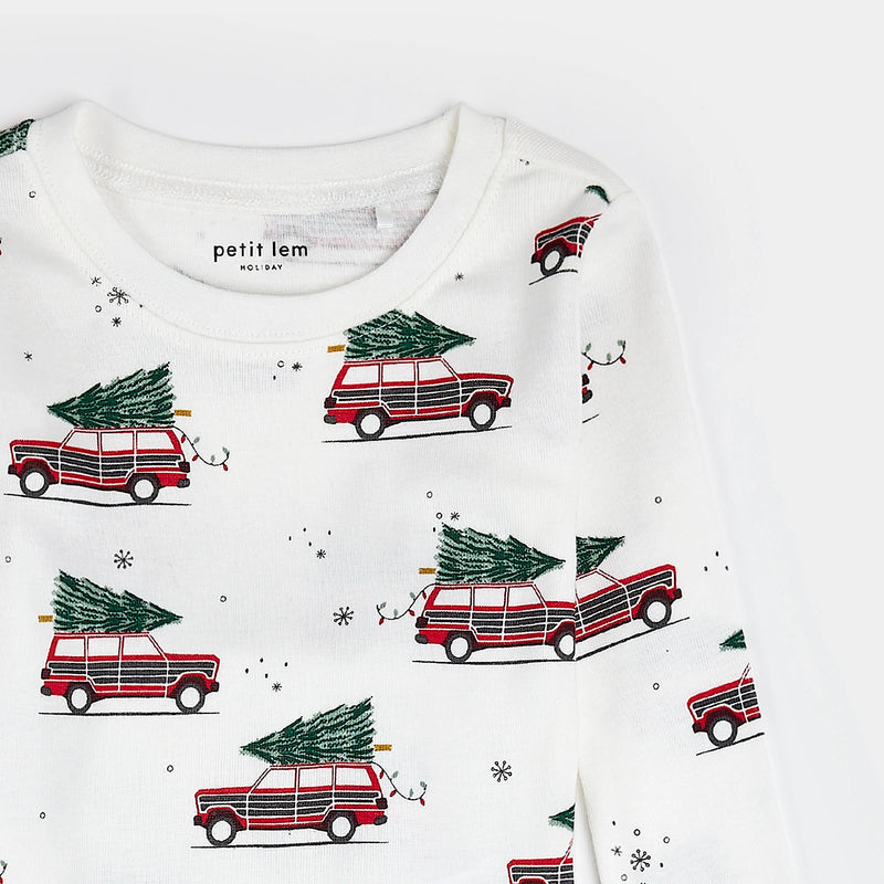 Petit Lem Festive Cars Holiday PJ Set FINAL SALE