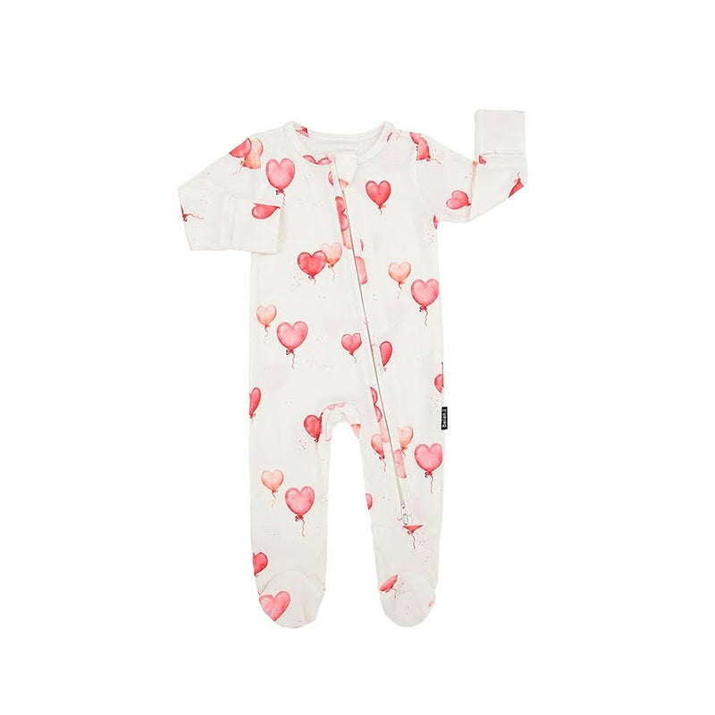 Belan J - Footed Zipper Sleeper Heart Balloons