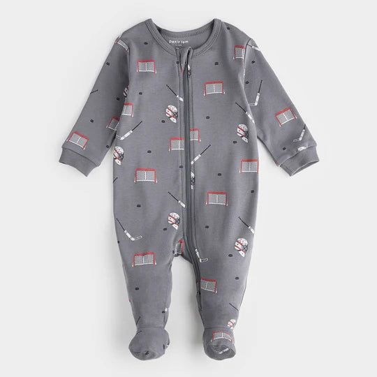 Petit Lem Hockey Gear Print Sleeper