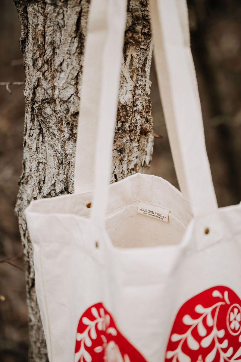 Your Green Kitchen - Red Heart Tote Bag