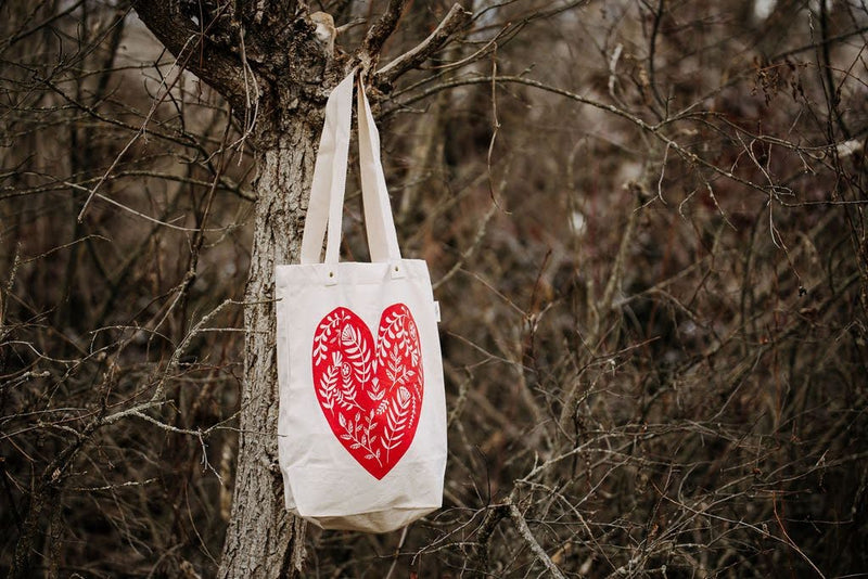 Your Green Kitchen - Red Heart Tote Bag