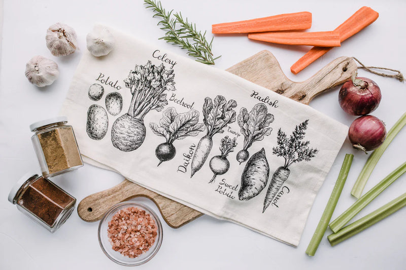 Your Green Kitchen -  Tea Towel Root Vegetable