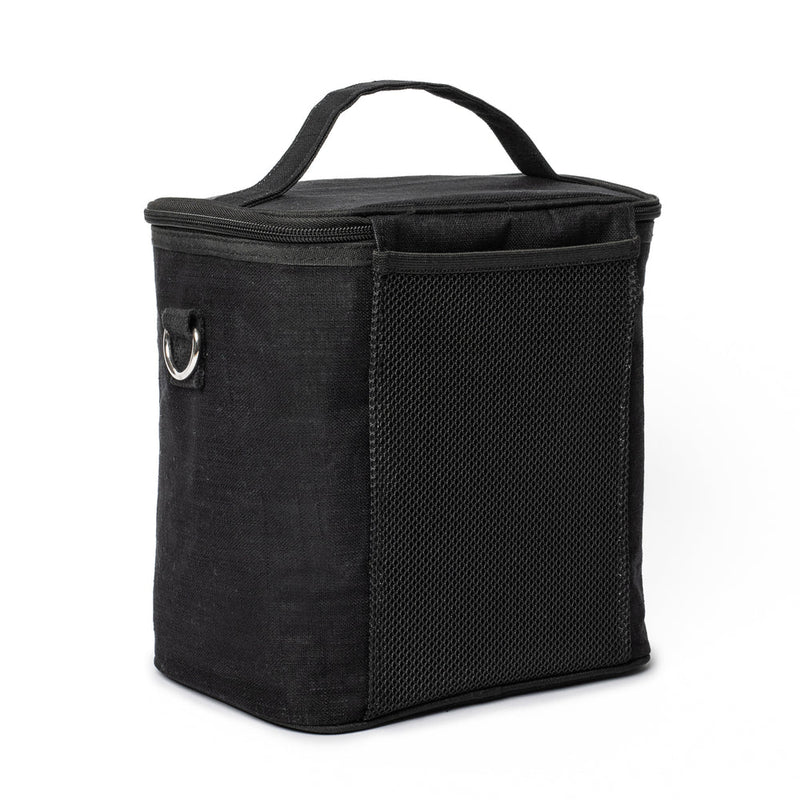 SoYoung Linen Lunch Poche - Black