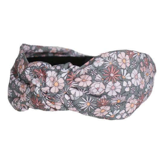 Lille Mus - Olive Floral Headband