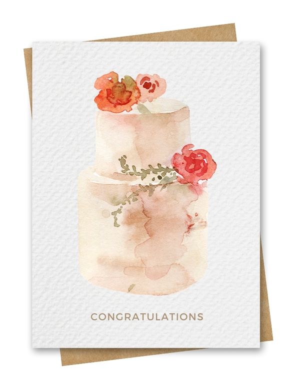 Paper Kuts  - Greeting Card with Kraft Envelope - Wedding