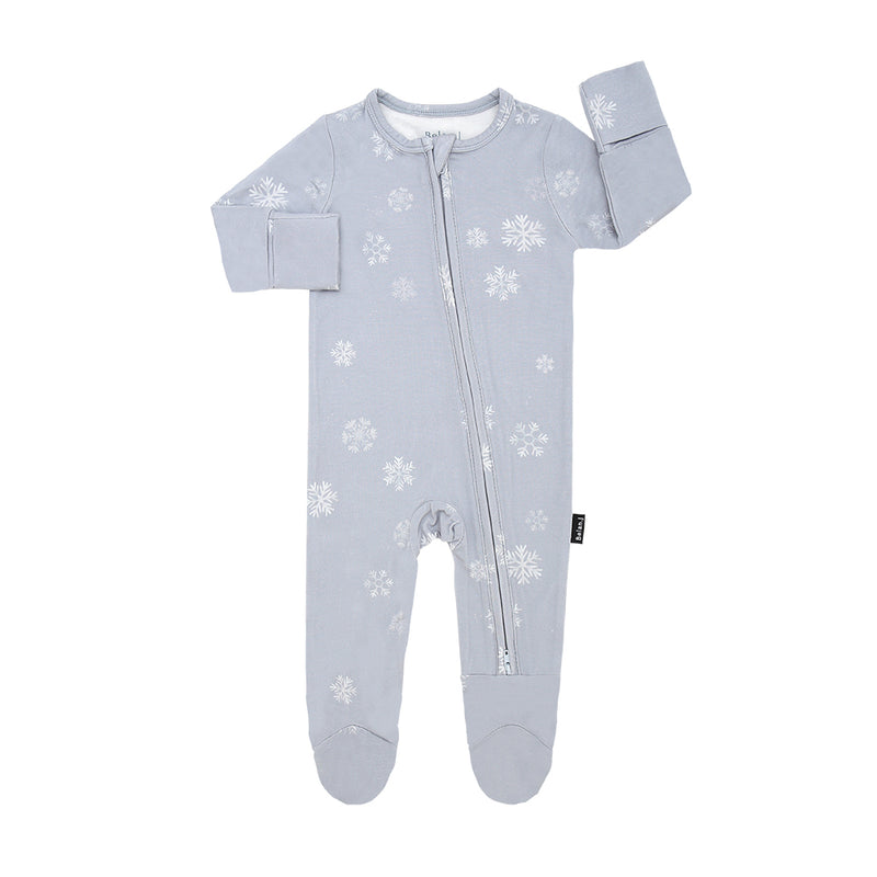 Belan J - Footed Zipper Sleeper Snowflakes