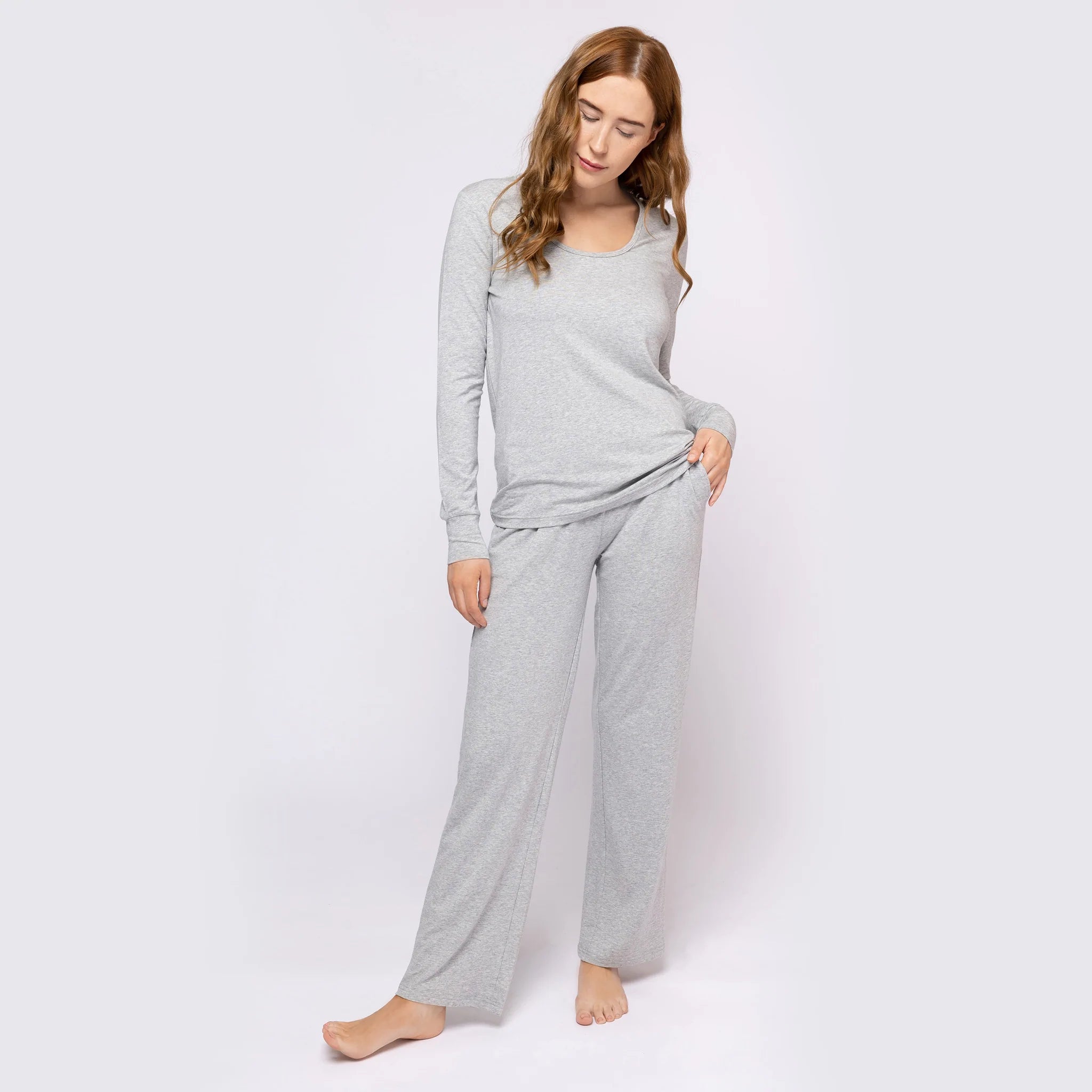 Petit Lem - Women's PJ Set Heather Grey