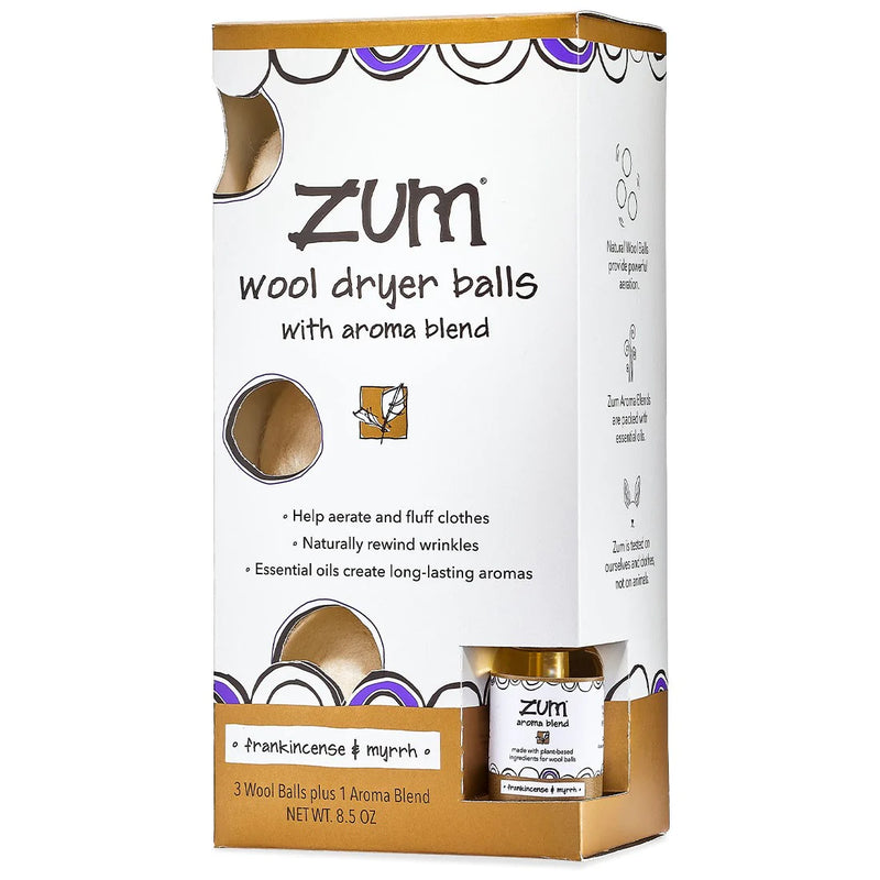 ZUM Wool Dryer Ball Kit Frankincense & Myrrh