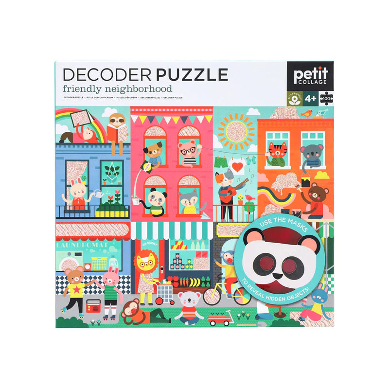 Petit Collage Decoder Puzzle Friendly Neighborhood